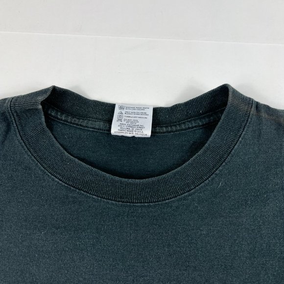 VTG 1999 98 Degrees Heat It Up Tour Shirt Large Black Faded Fire Fighter Tee - Picture 3 of 11